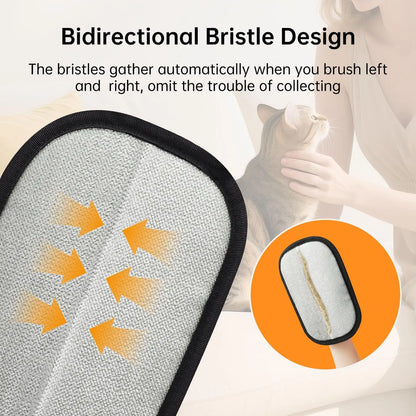 Reusable Electrostatic Pet Hair Removal Gloves - Double-Sided Washable Grooming Tool for Furniture and Car Seats