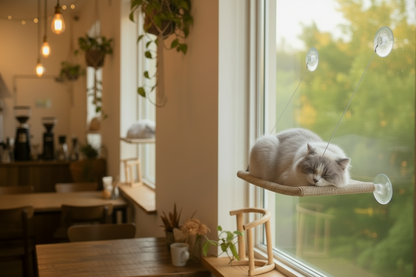 Close Up Cat on Window Hammock