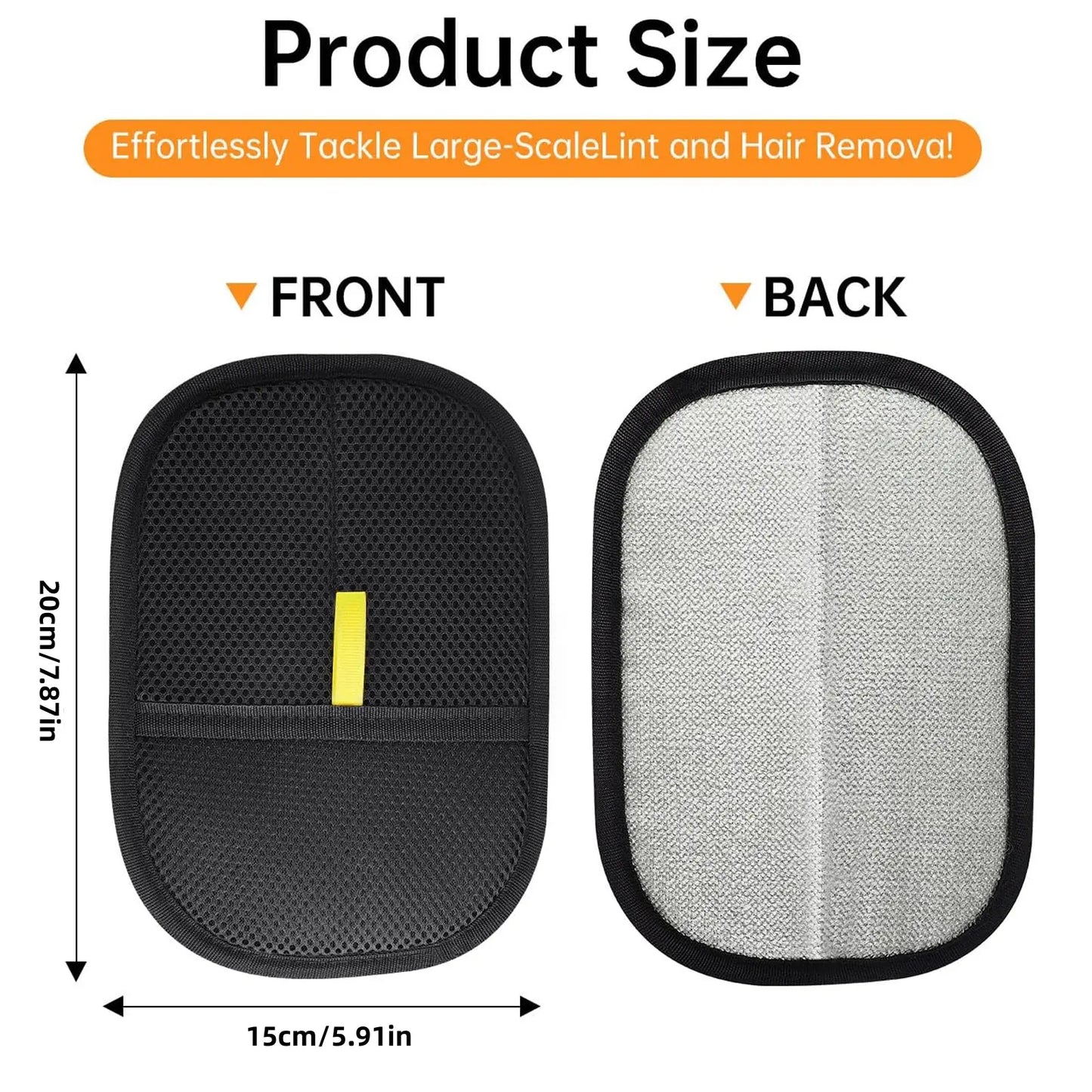 Reusable Electrostatic Pet Hair Removal Gloves - Double-Sided Washable Grooming Tool for Furniture and Car Seats