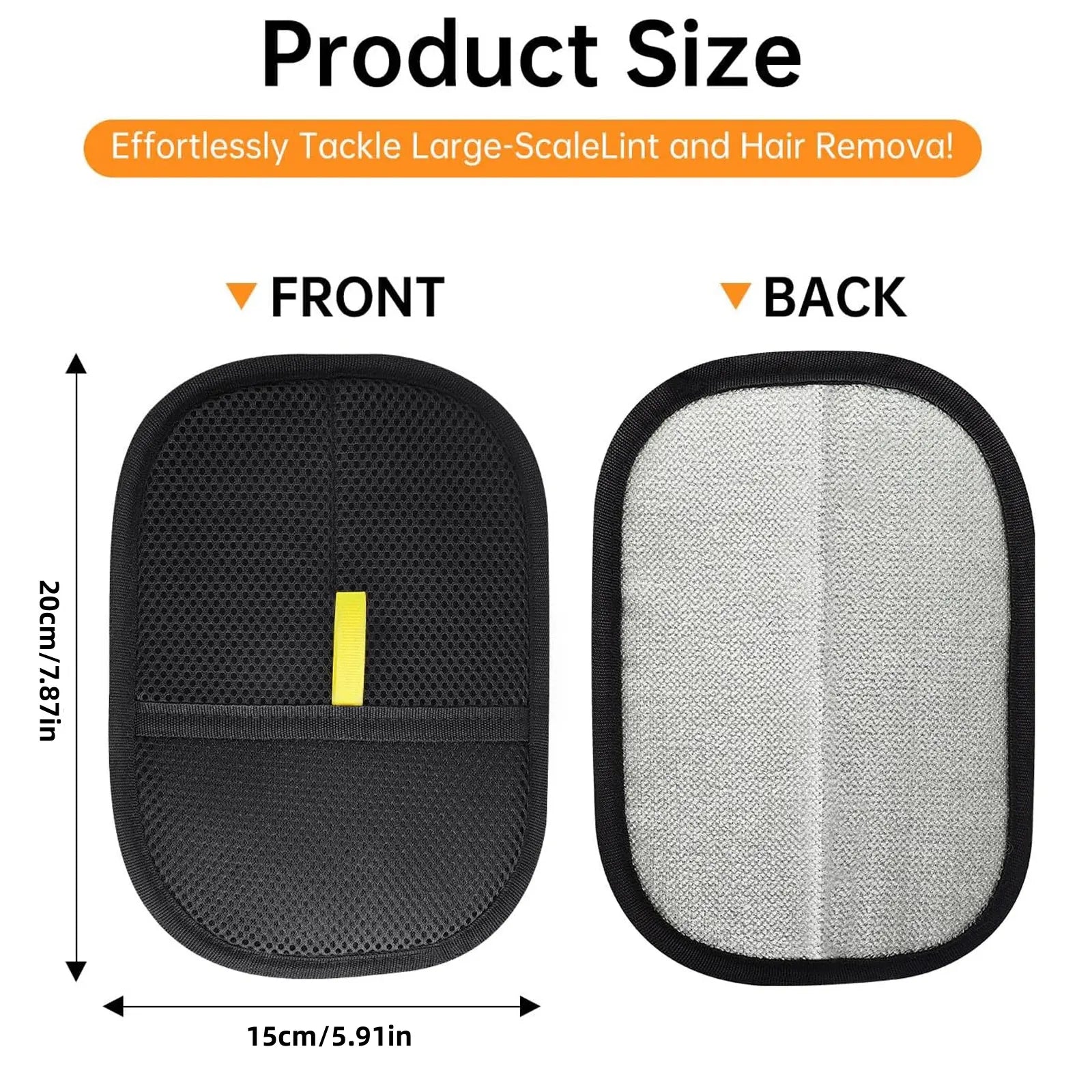 Reusable Electrostatic Pet Hair Removal Gloves - Double-Sided Washable Grooming Tool for Furniture and Car Seats
